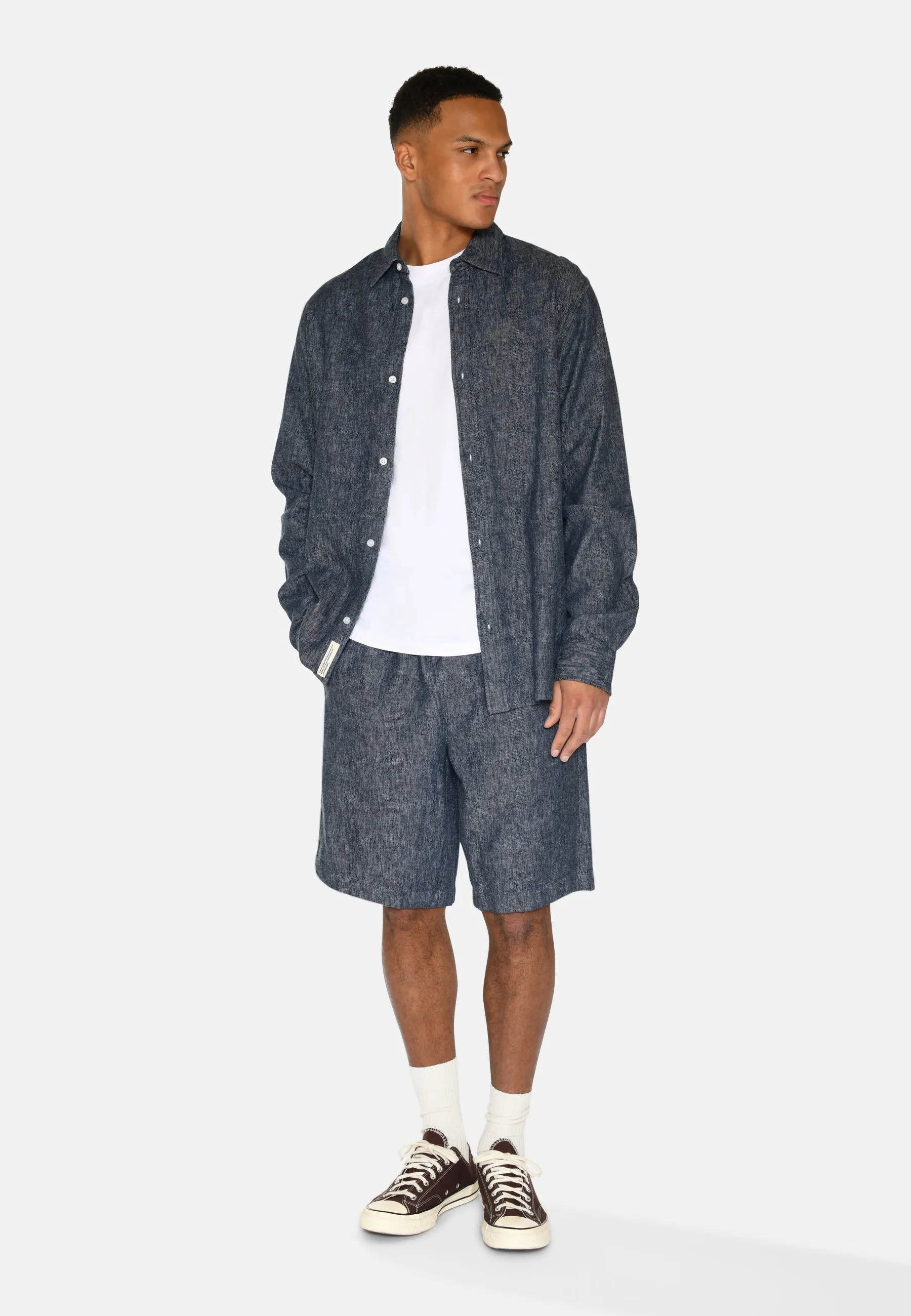 Raylan linen denim shorts 4128 - Sky Captain sold by Minimum product image thumbnail 2