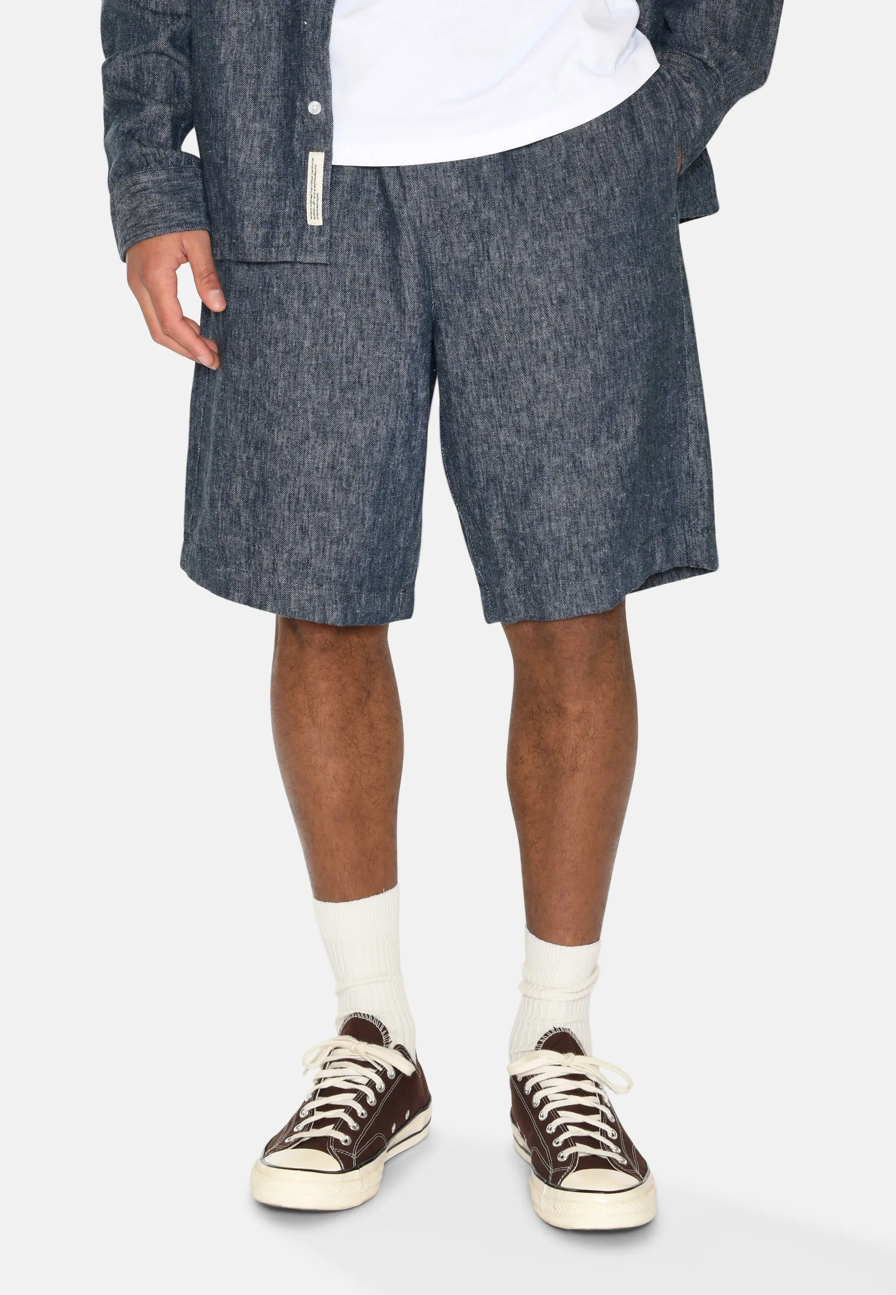 Raylan linen denim shorts 4128 - Sky Captain sold by Minimum product image thumbnail 4