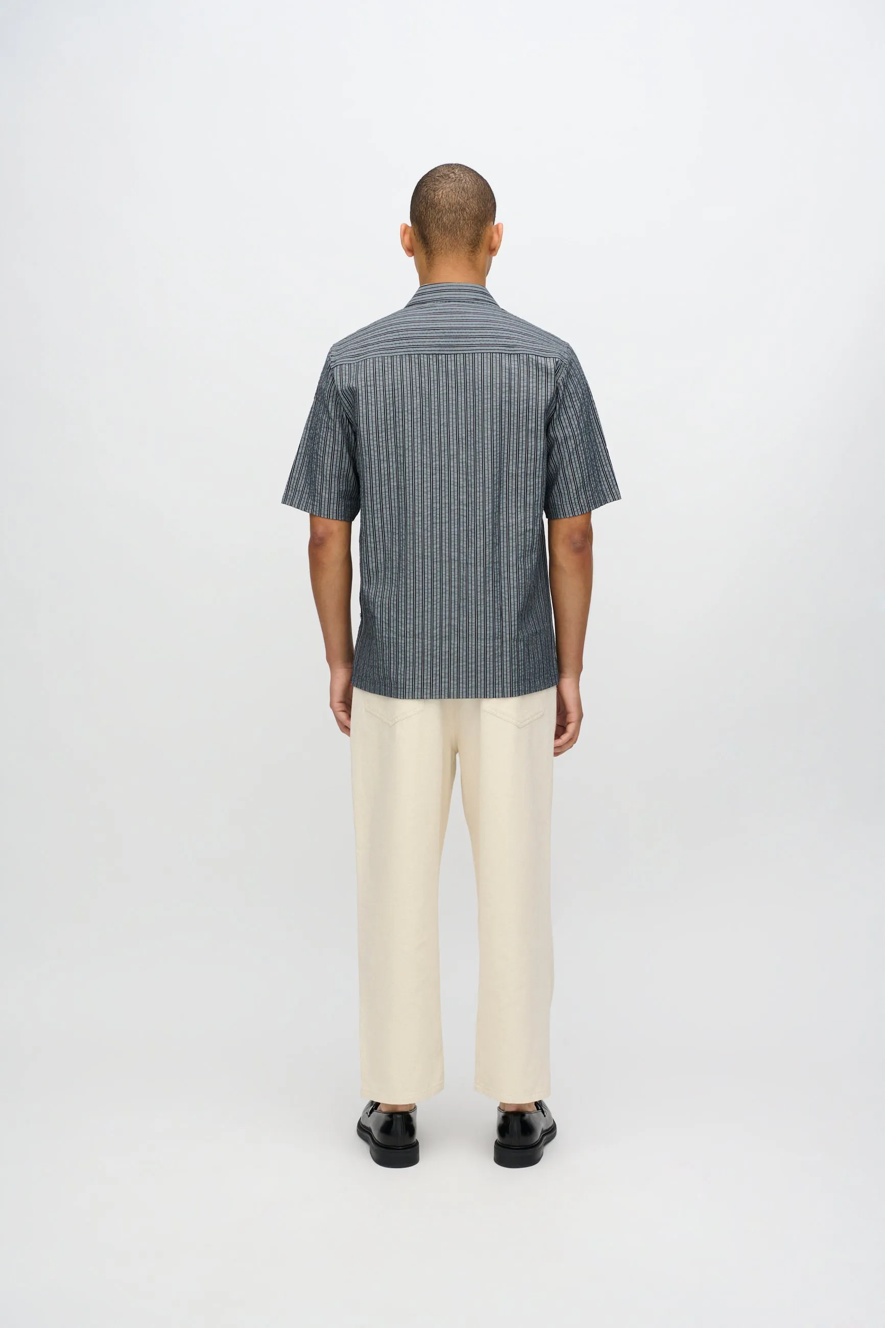 Nash short sleeved striped shirt 4242 - Black sold by Minimum product image thumbnail 4