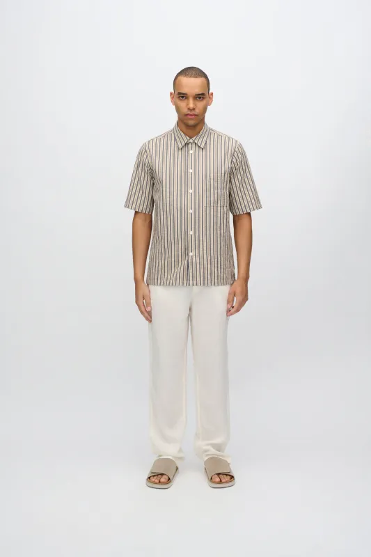 Nash short sleeved striped shirt 4242 - Hay sold by Minimum