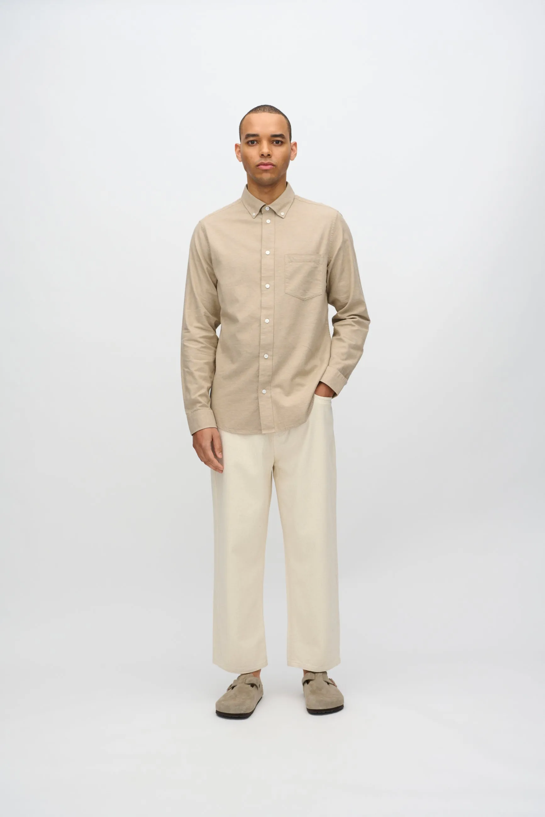 Colt long sleeved reg shirt 0063 - Chinchilla sold by Minimum