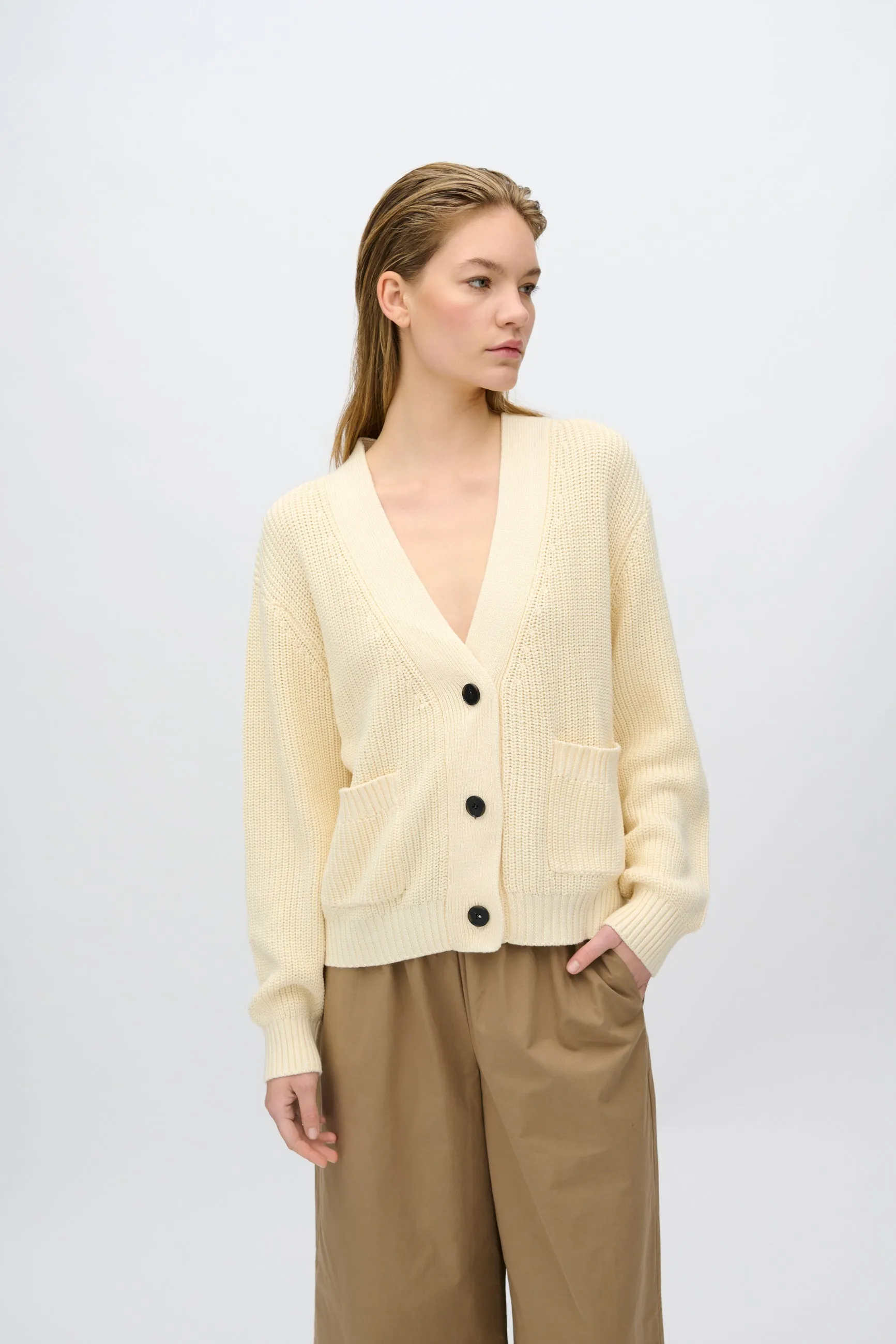 Gala cardigan G006 GOTS - Butter Cream sold by Minimum product image thumbnail 3