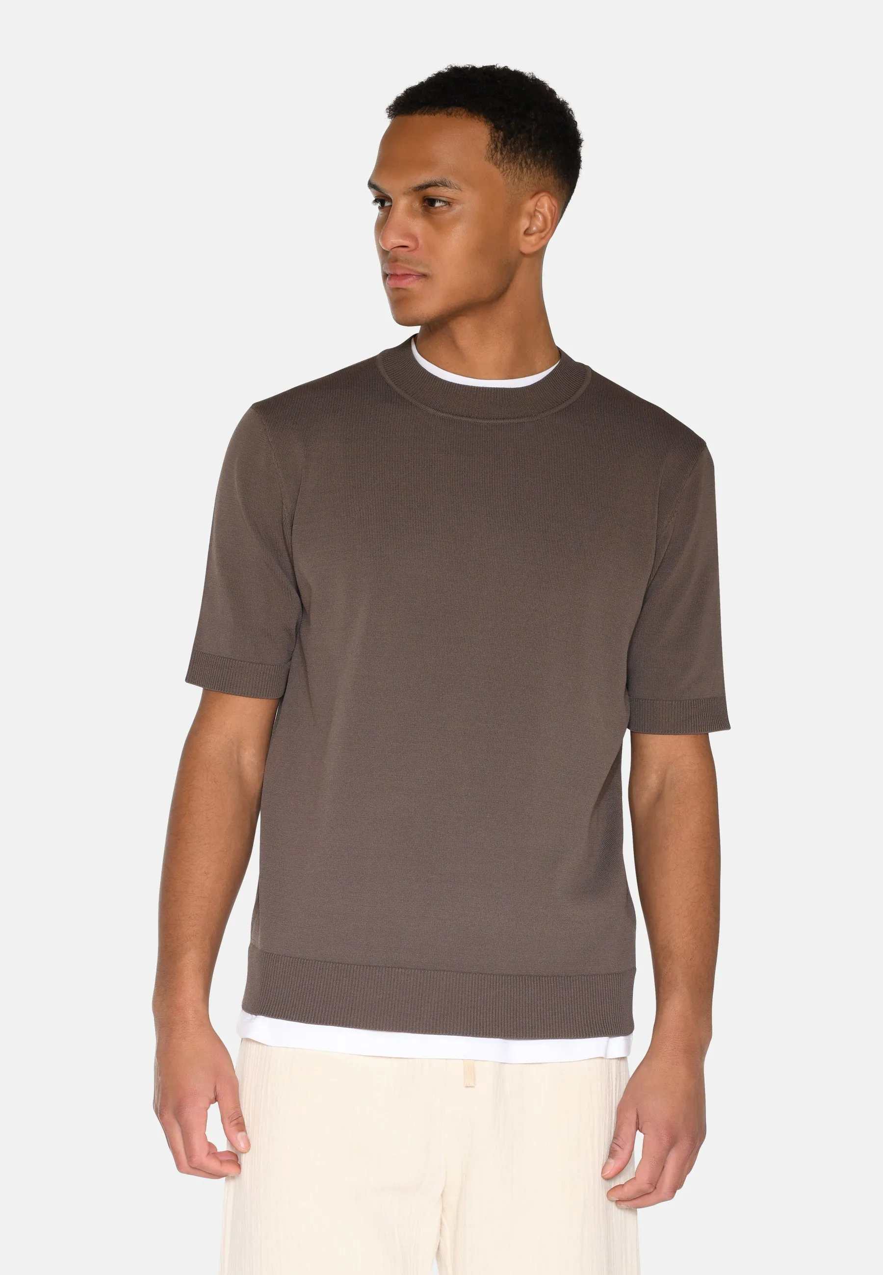 Parker knit t-shirt 4180 - Shitake sold by Minimum product image thumbnail 3
