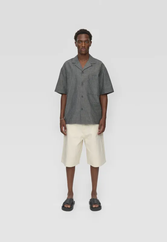 Rhodes ovz ss striped shirt 4570 - Gray Pinstripe sold by Minimum