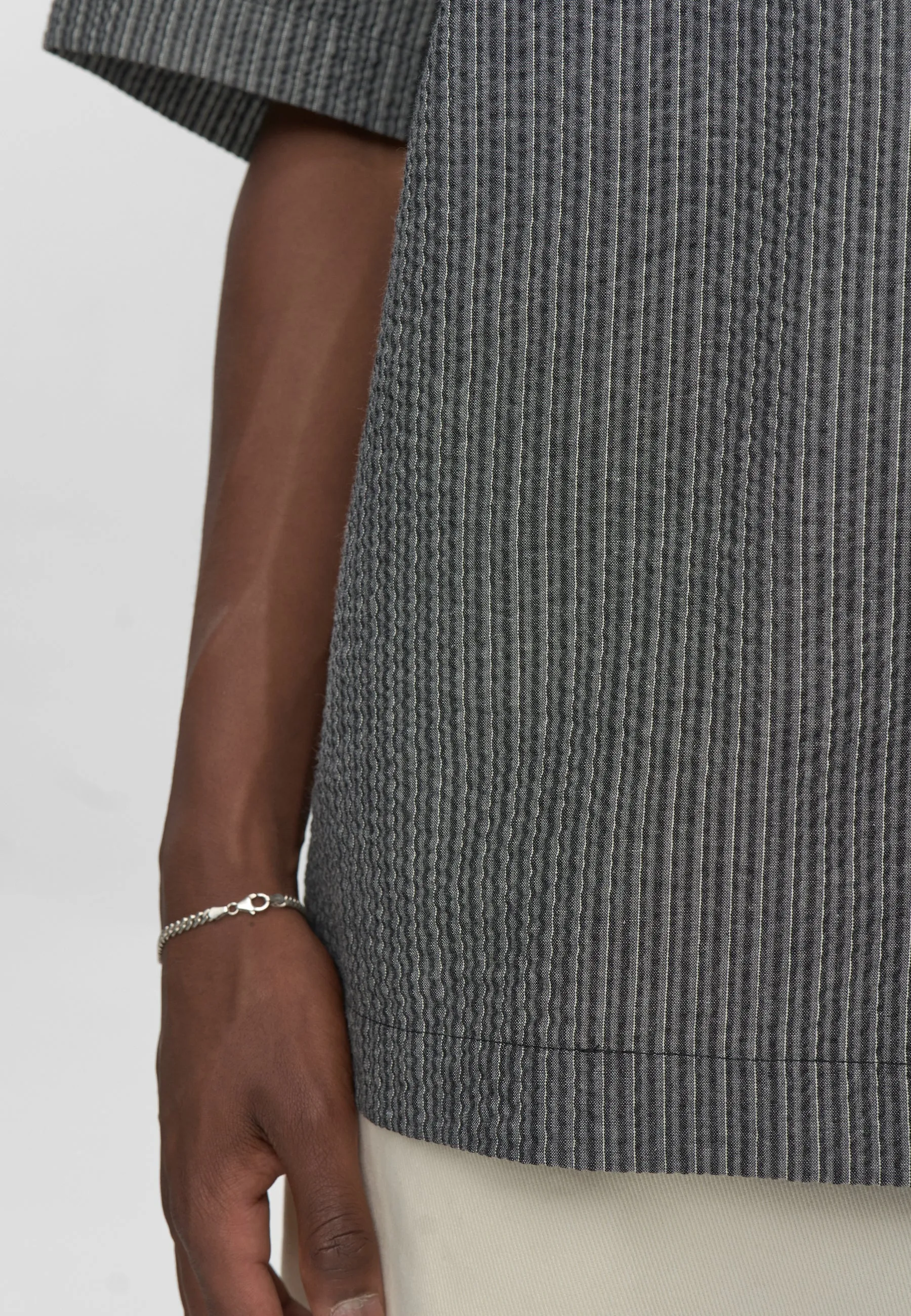 Rhodes ovz ss striped shirt 4570 - Gray Pinstripe sold by Minimum product image thumbnail 5