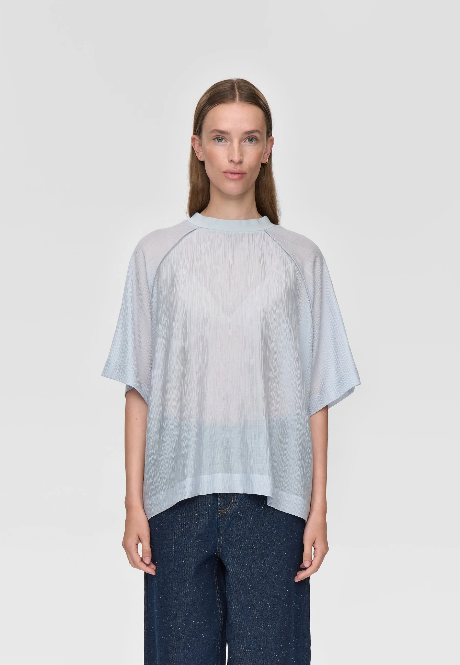 Kaia ss blouse 4587 - Cashmere Blue sold by Minimum product image thumbnail 3
