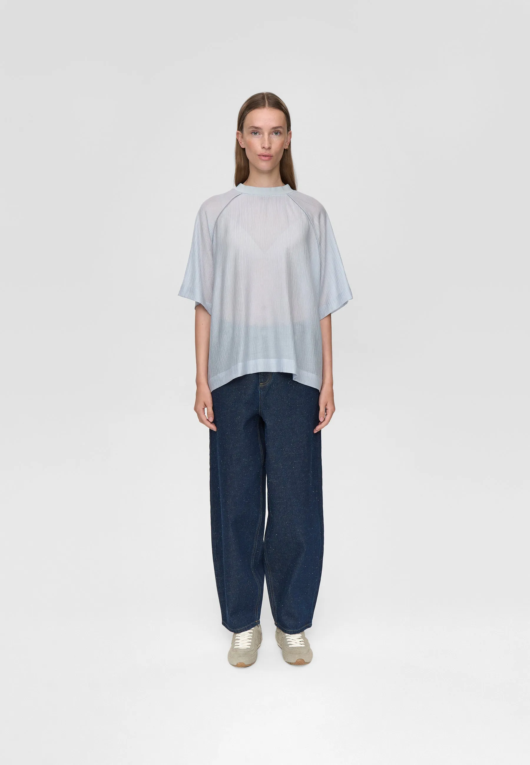 Kaia ss blouse 4587 - Cashmere Blue sold by Minimum