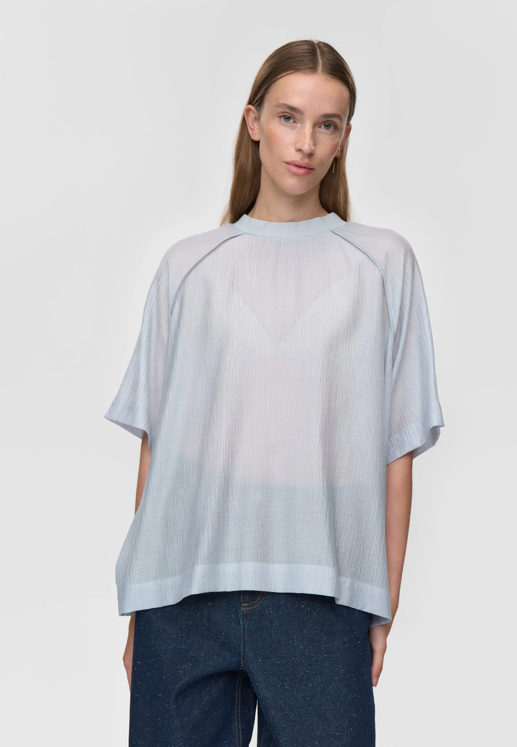 Kaia ss blouse 4587 - Cashmere Blue sold by Minimum product image thumbnail 5