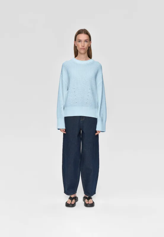 Lorena jumper G006 GOTS - Cashmere Blue made by Minimum