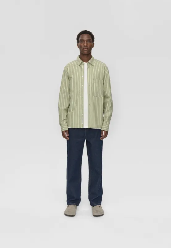 Pedro rlx ls striped shirt 4564 - Desert Sage sold by Minimum
