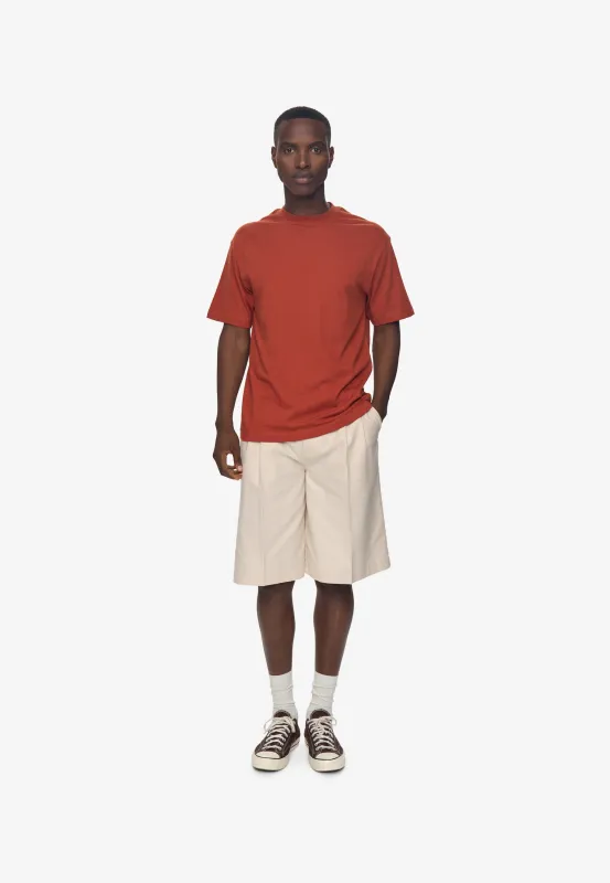 Aarhus short sleeved t-shirt G029 GOTS - Burnt Brick made by Minimum