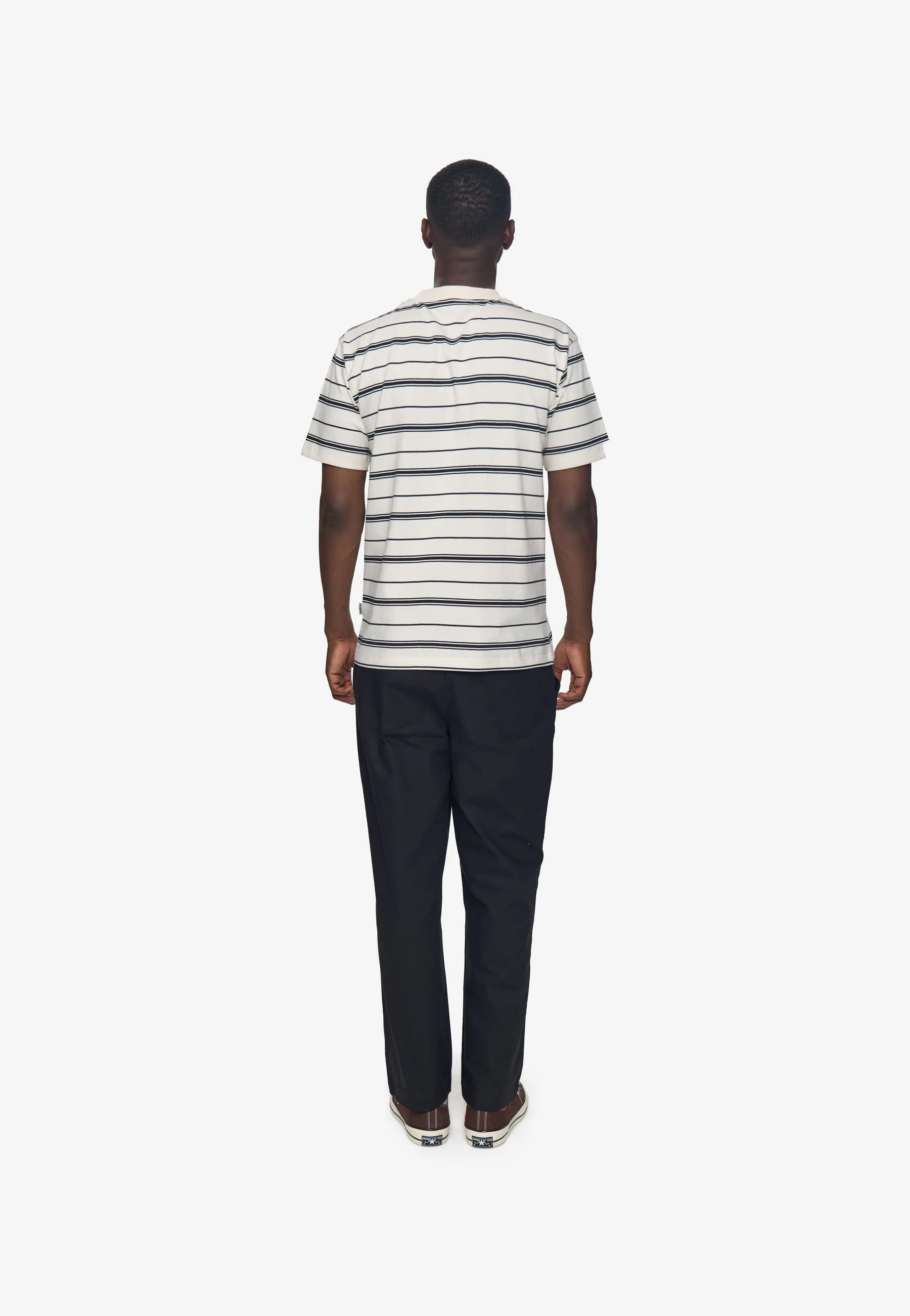 Aarhus reg ss striped tee G4710 - Coco Milk sold by Minimum product image thumbnail 3