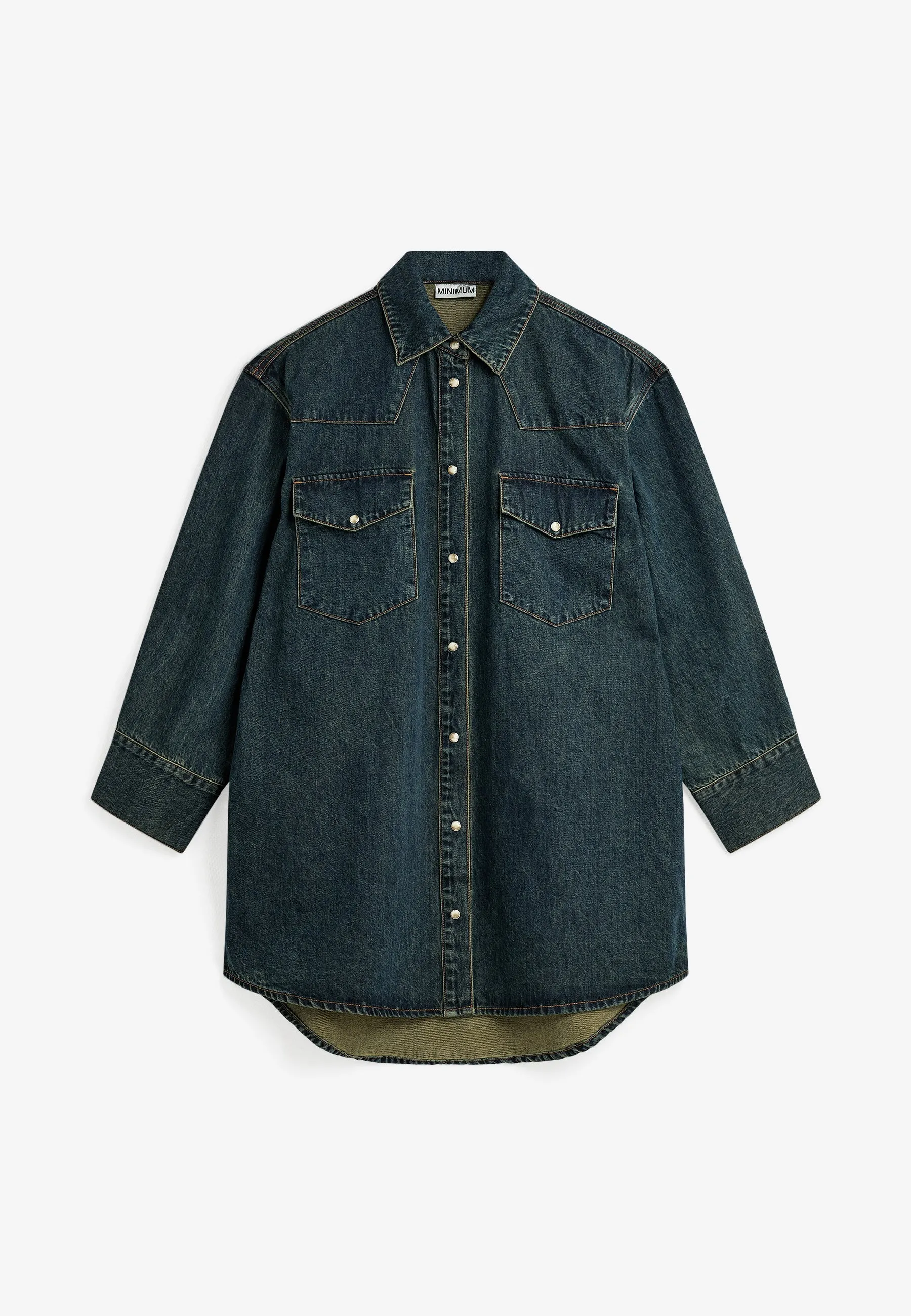 Brinley ls shirt dress 4758 - Medium Blue sold by Minimum product image thumbnail 4