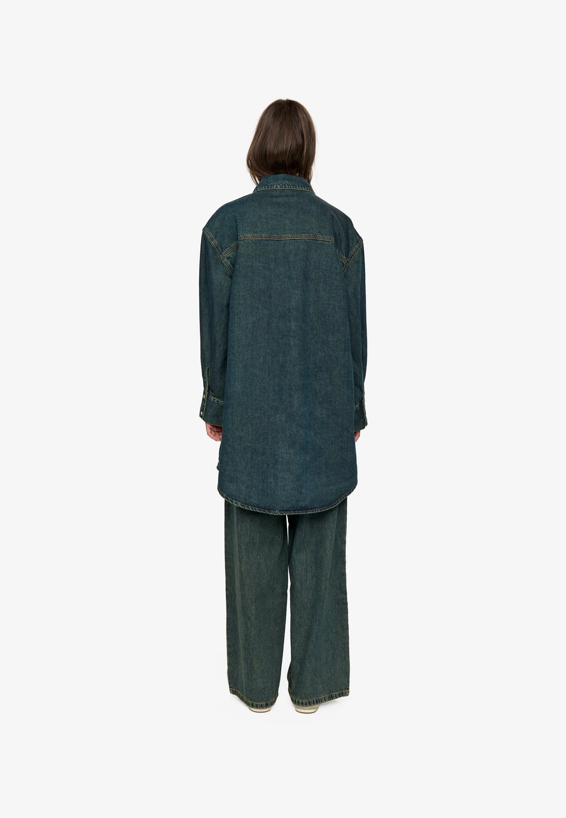 Brinley ls shirt dress 4758 - Medium Blue sold by Minimum product image thumbnail 2
