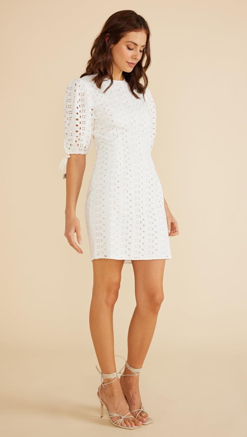 Aurora Broderie Open Back Mini Dress sold by MINKPINK product image thumbnail 2