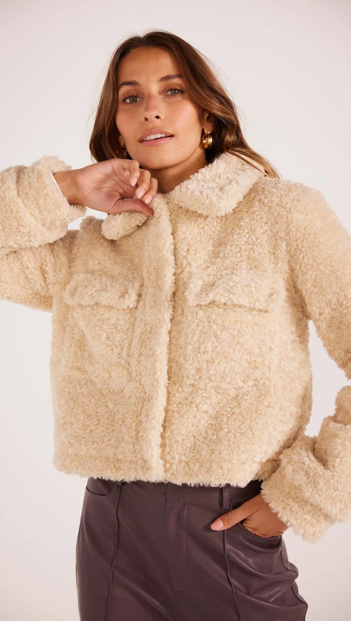 Zariza Teddy Jacket - Final Sale sold by MINKPINK product image thumbnail 5