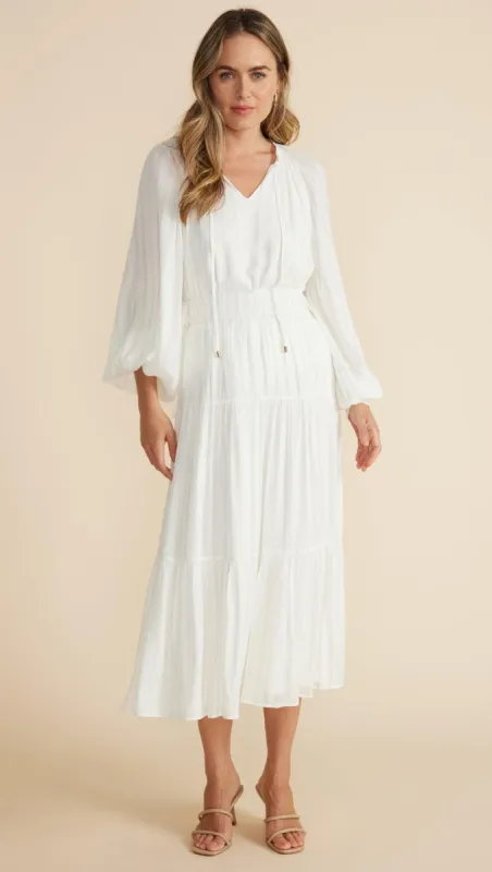 Aria Tiered Midi Skirt sold by MINKPINK