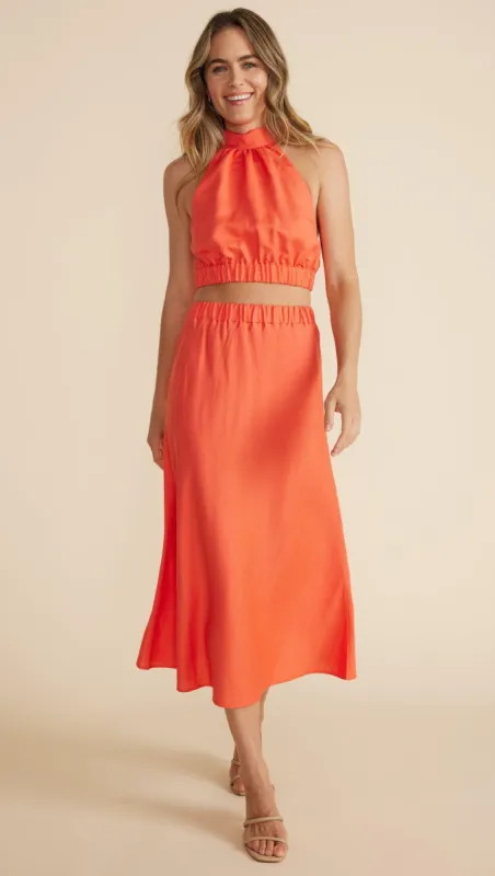 Abrea Bias Midi Skirt sold by MINKPINK