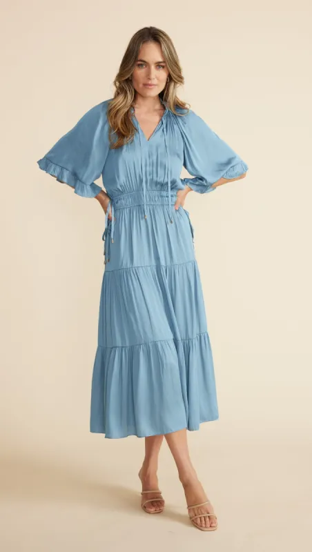 Ines Midi Dress French Blue sold by MINKPINK