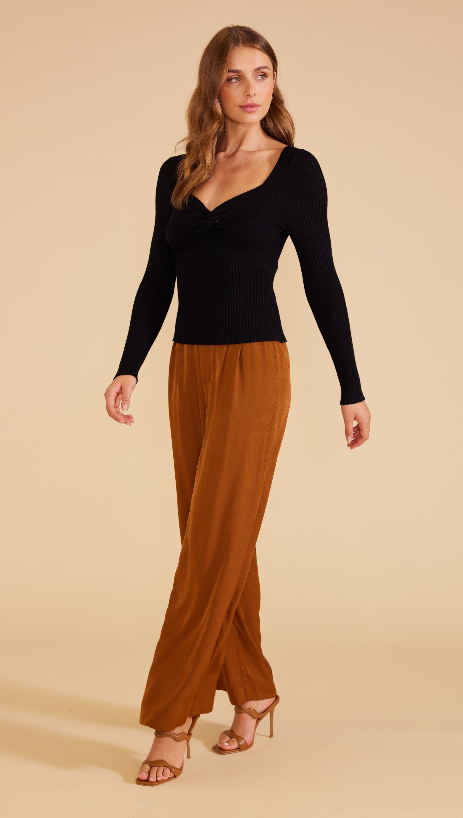 Nora Twist Front Knit Top Black sold by MINKPINK product image thumbnail 3