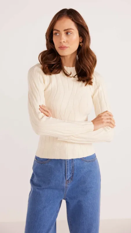 Hazel Textured Knit Top - Final Sale sold by MINKPINK