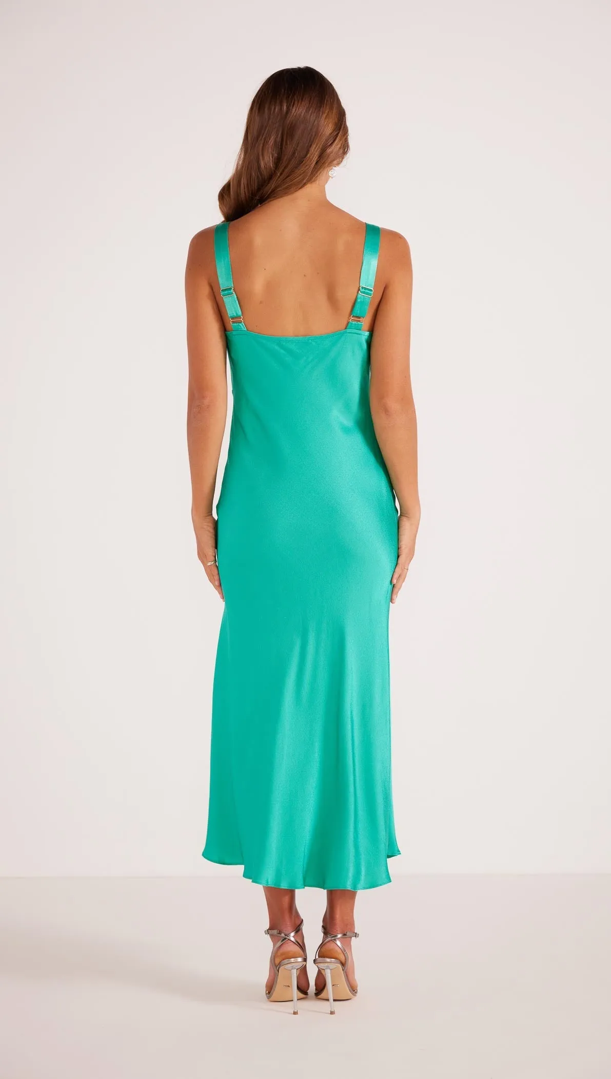 Gaia Bias Slip Midi Dress Aquamarine sold by MINKPINK product image thumbnail 4