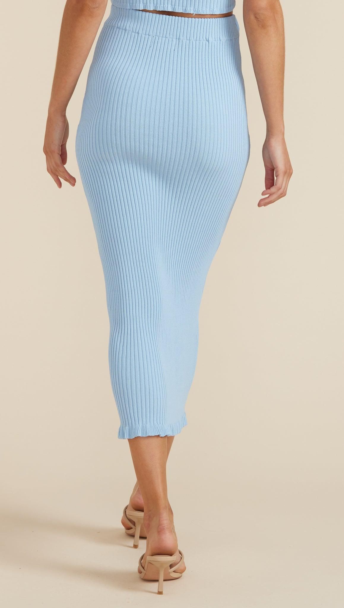 Cyprus Knit Midi Skirt Blue sold by MINKPINK product image thumbnail 3