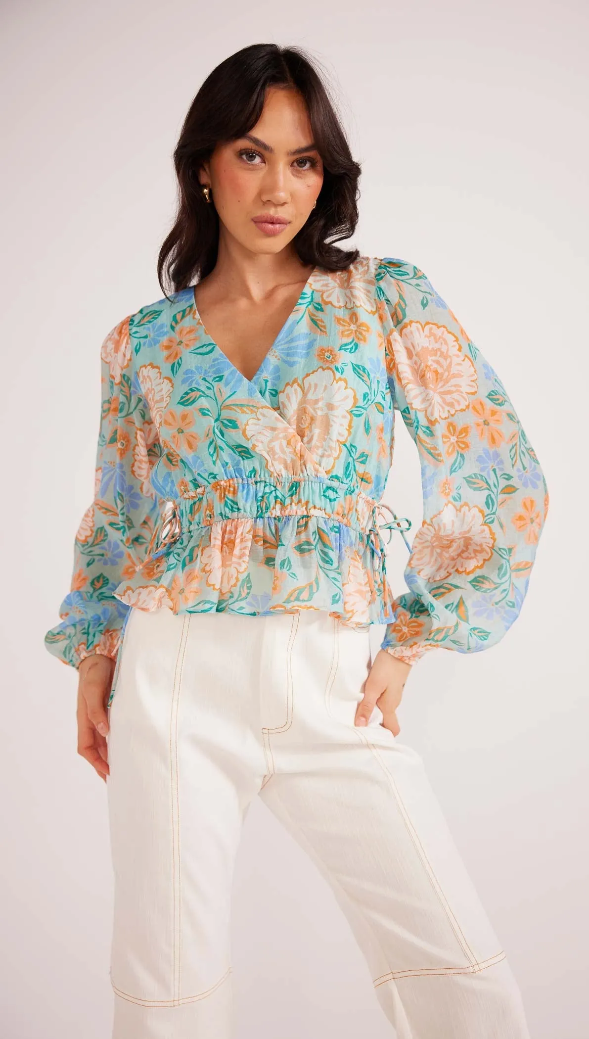Evelyn Wrap Blouse - Final Sale sold by MINKPINK