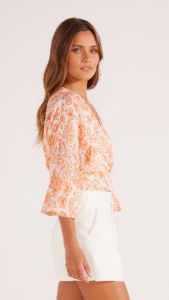 Malia Wrap Blouse sold by MINKPINK