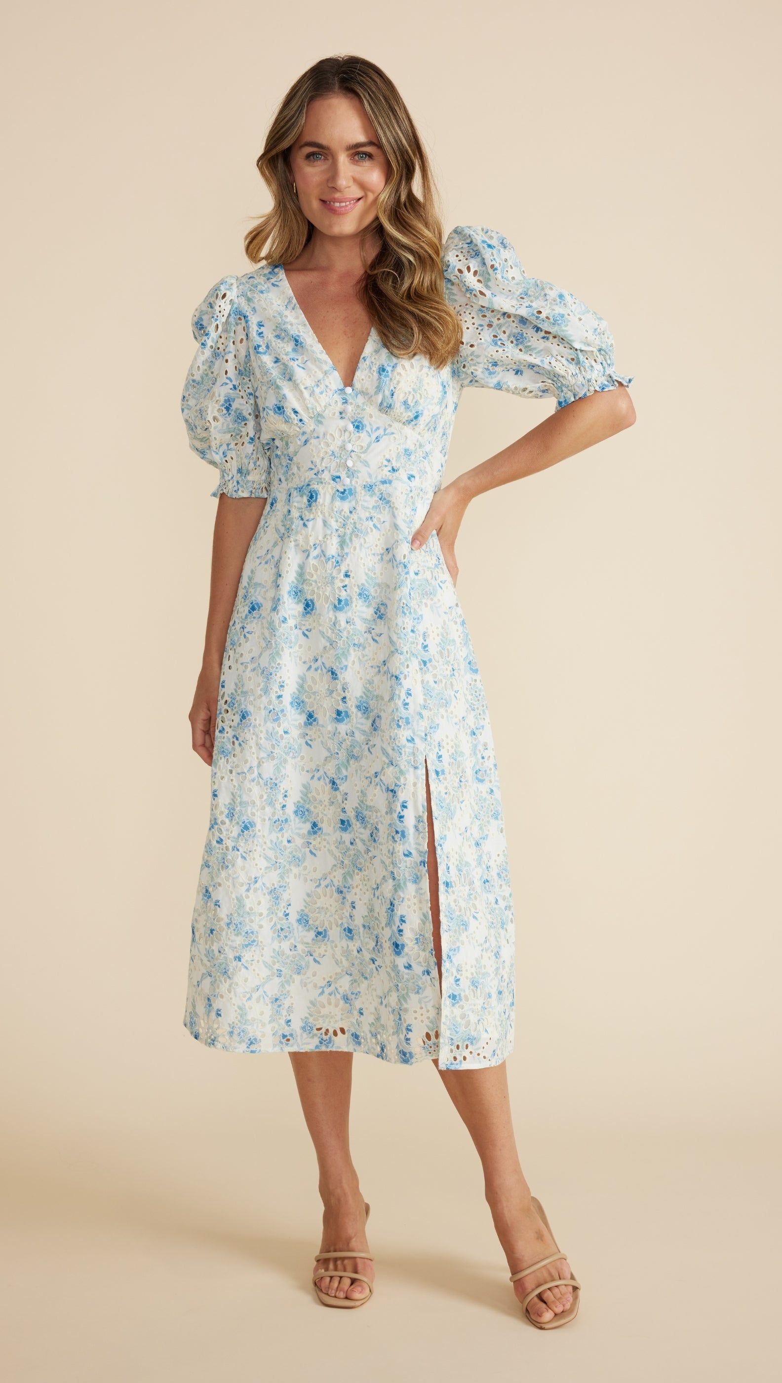 Zephyr Open Tie Back Midi Dress sold by MINKPINK