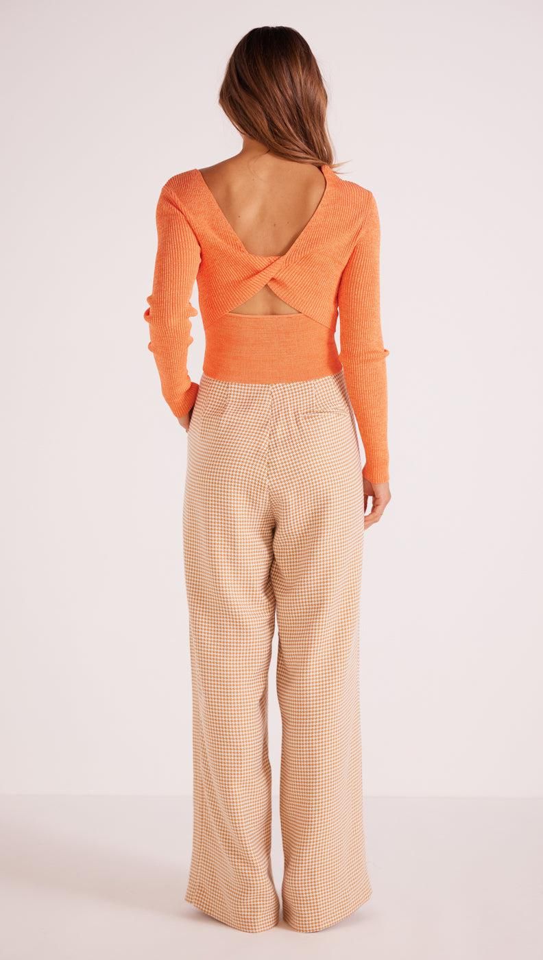 Fresco Twist Back Knit Top Coral sold by MINKPINK product image thumbnail 4