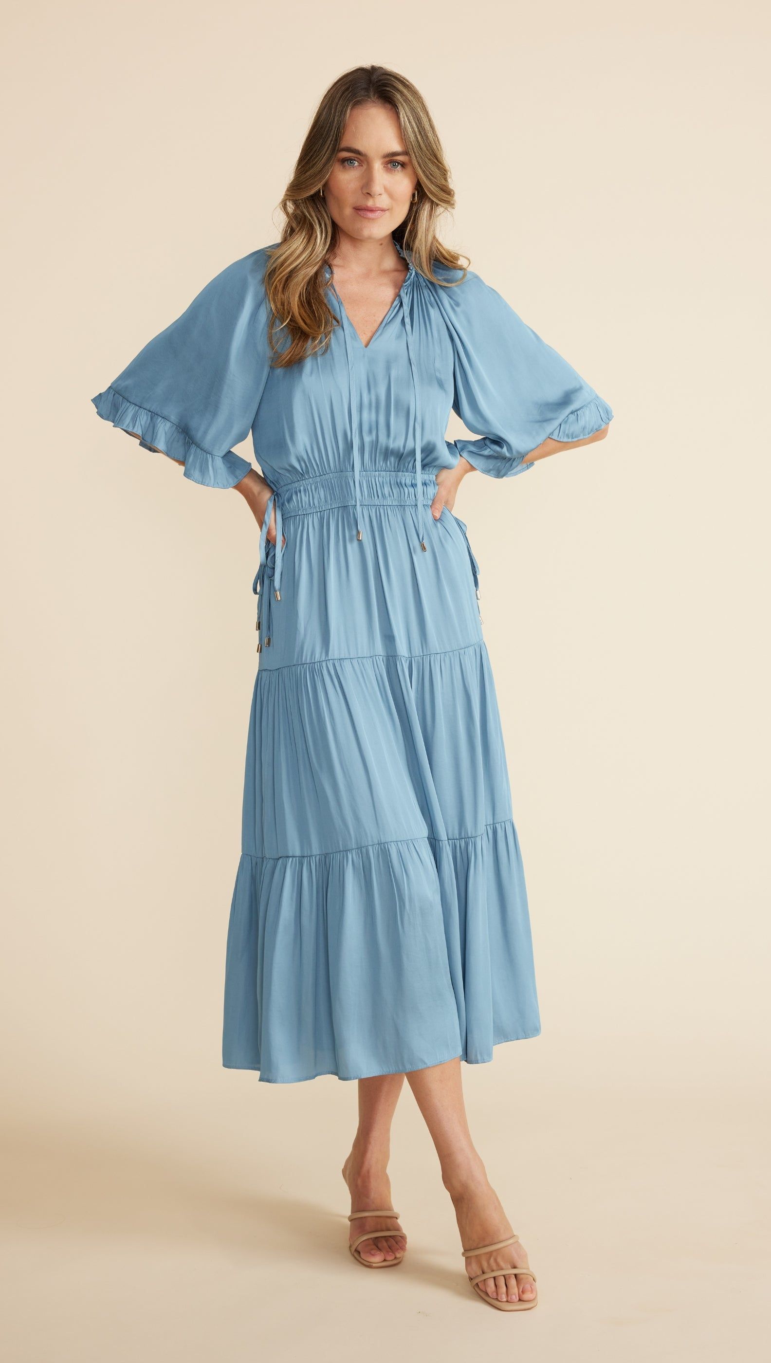 Ines Midi Dress French Blue sold by MINKPINK