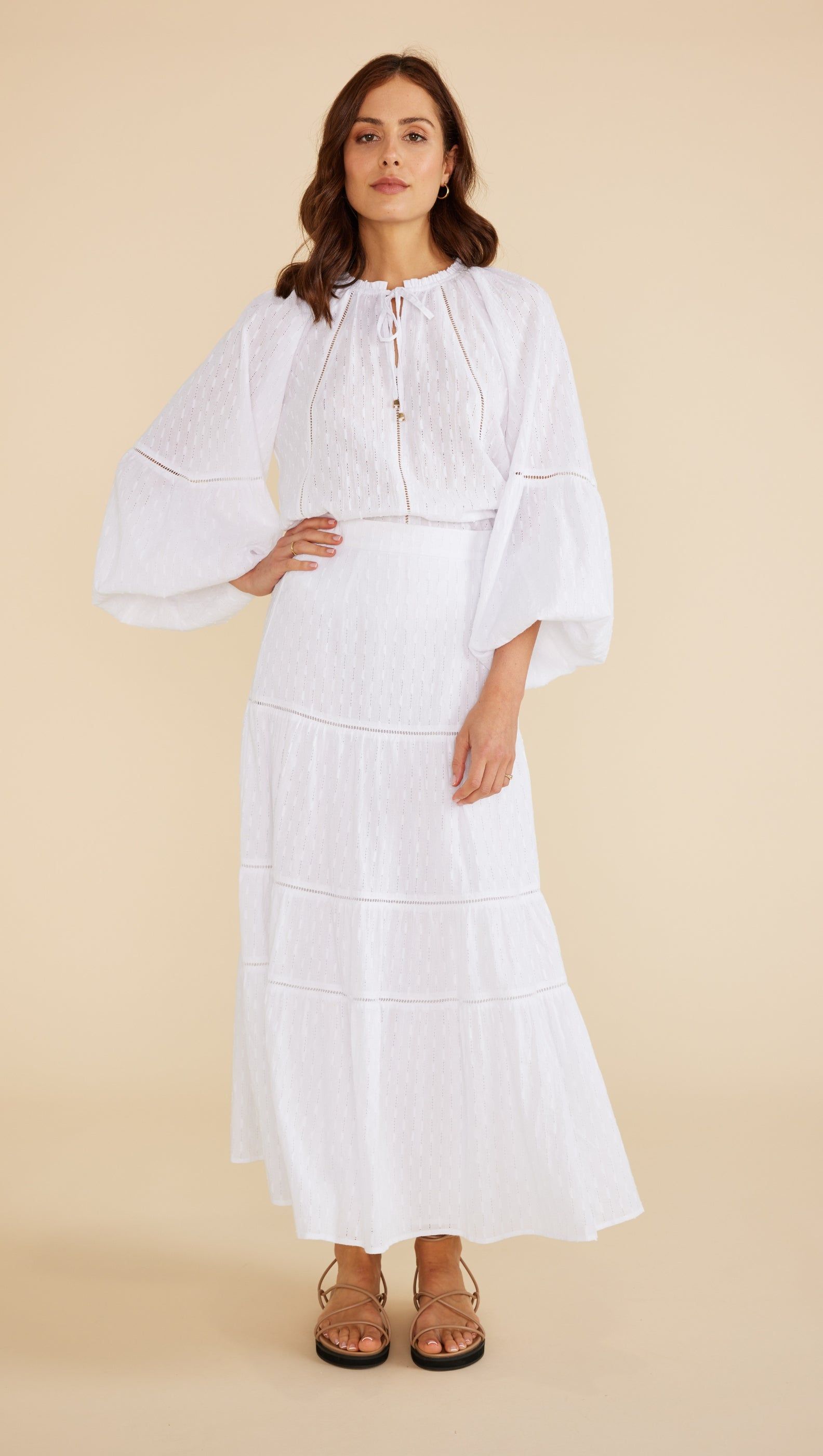 Maisie Broderie Midi Skirt sold by MINKPINK