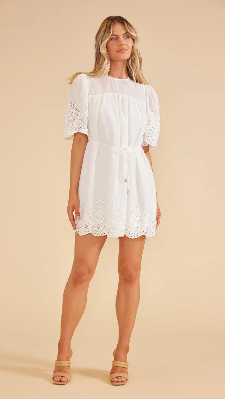 Starling Shift Mini Dress White sold by MINKPINK
