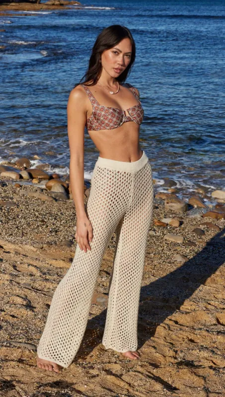 Balmy Crochet Knit Pants sold by MINKPINK