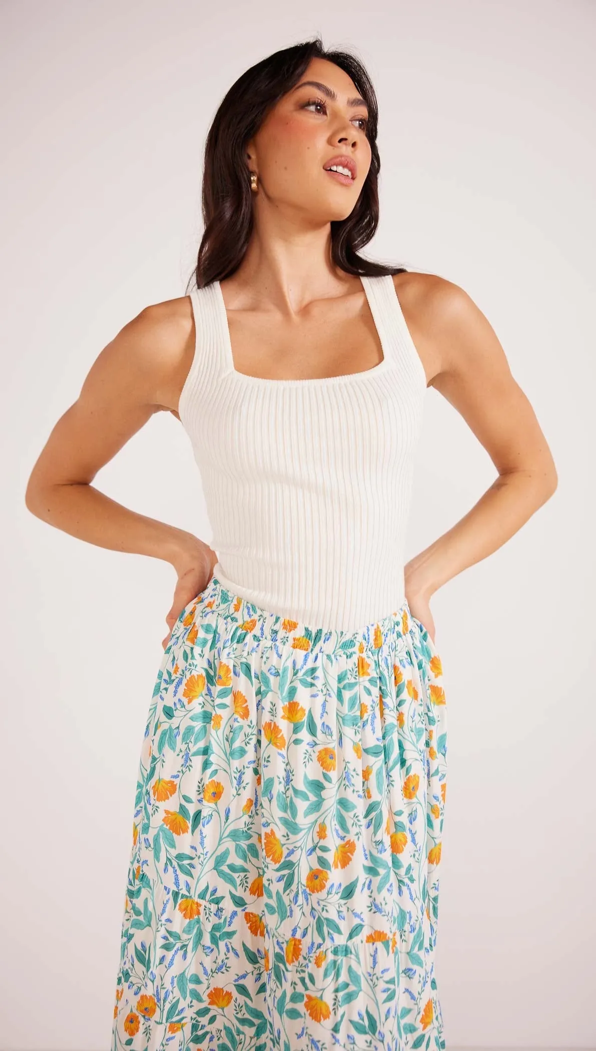 Ellis Keyhole Rib Knit Tank sold by MINKPINK