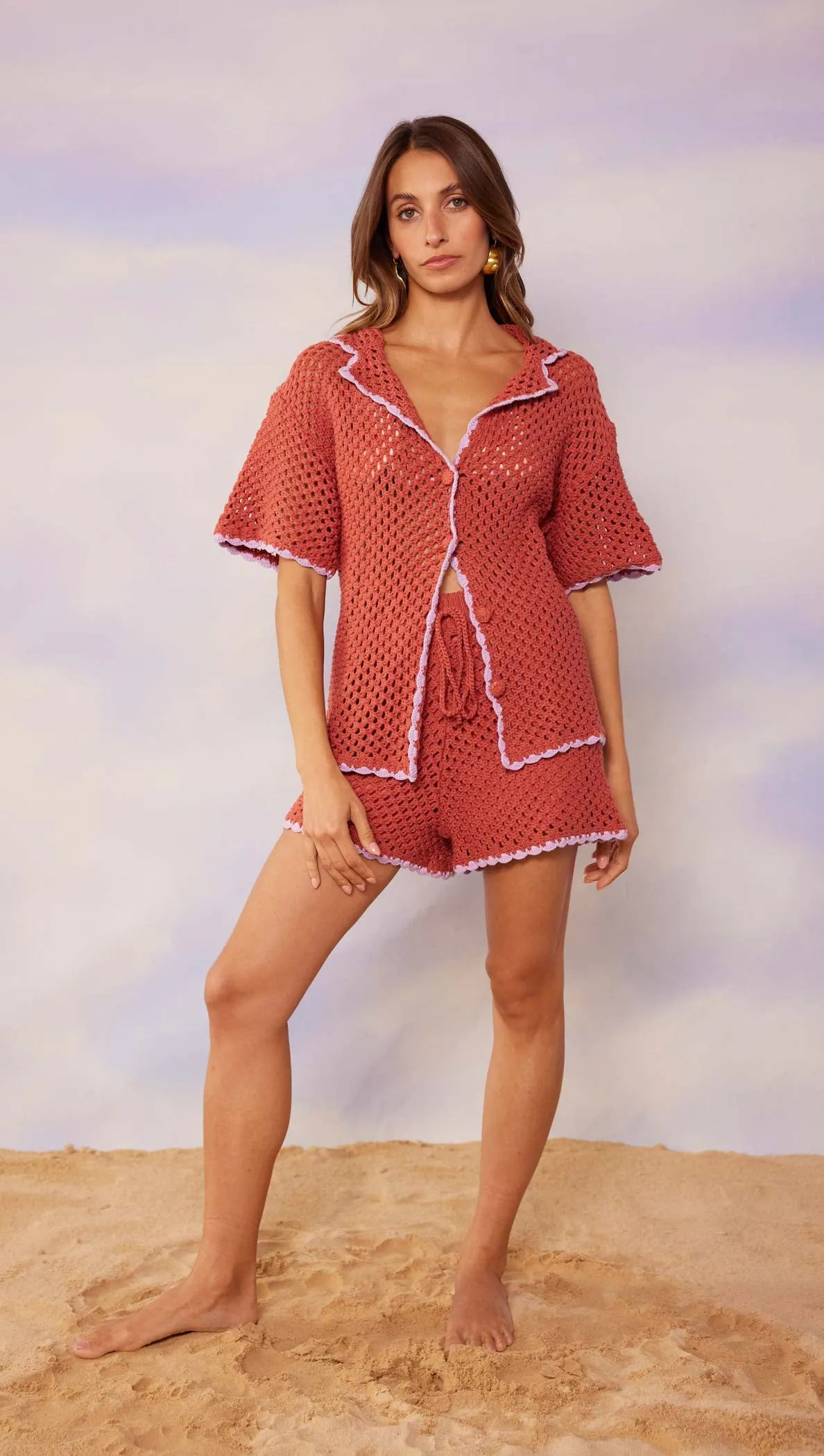Carver Crochet Henley Top sold by MINKPINK product image thumbnail 2