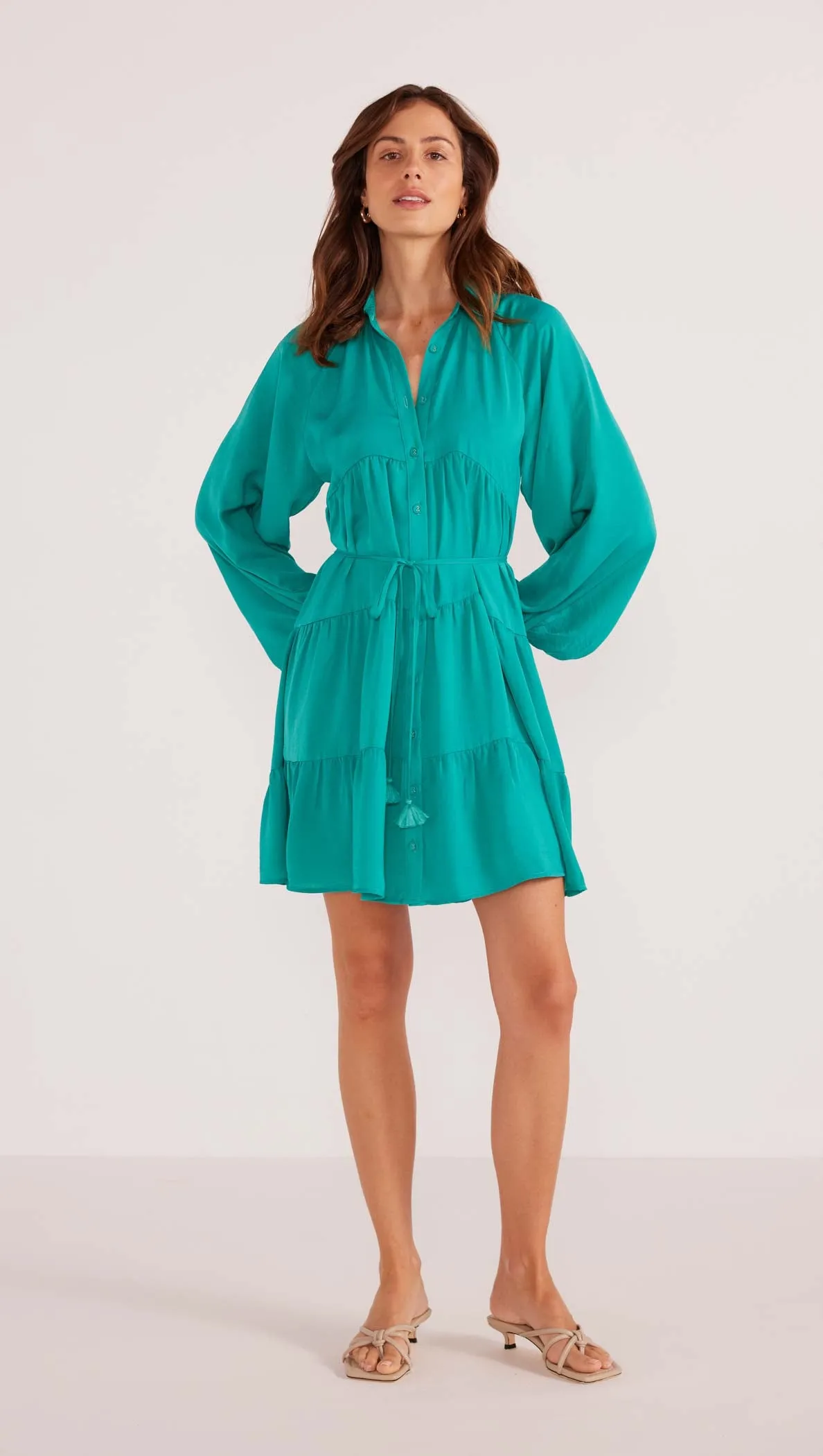 Emma Tiered Shirt Dress - Final Sale sold by MINKPINK
