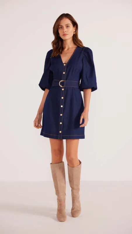 Bridgette Denim Mini Dress sold by MINKPINK