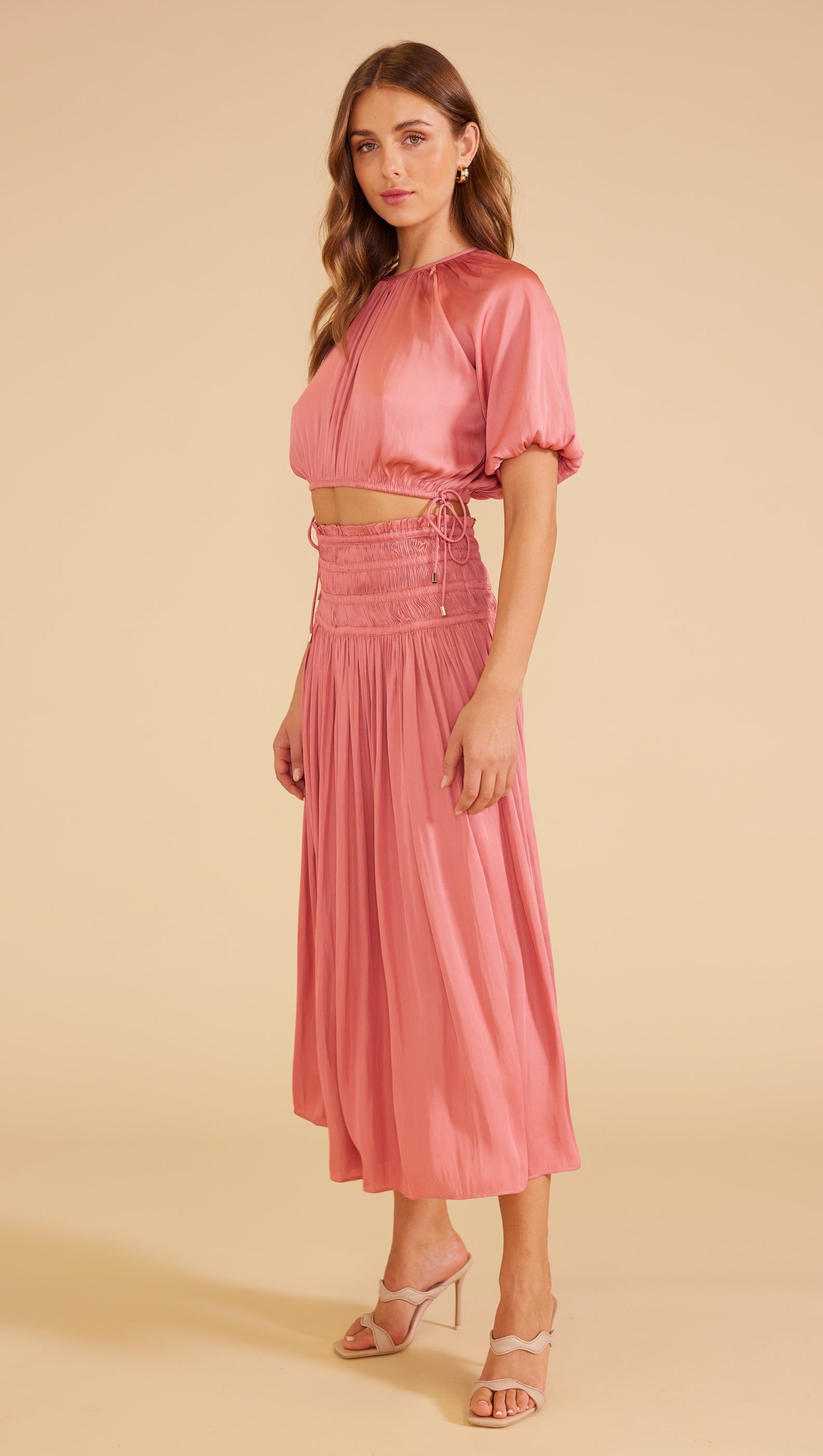 Luna Midi Skirt Rose sold by MINKPINK product image thumbnail 2