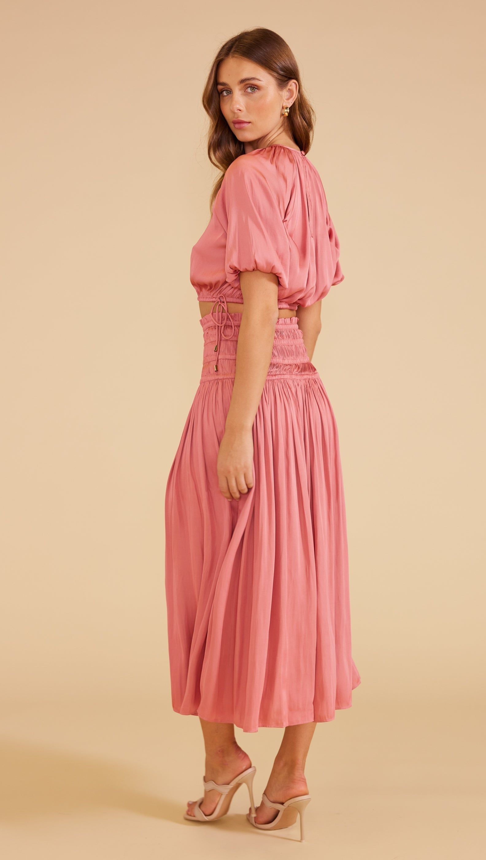 Luna Midi Skirt Rose sold by MINKPINK product image thumbnail 3