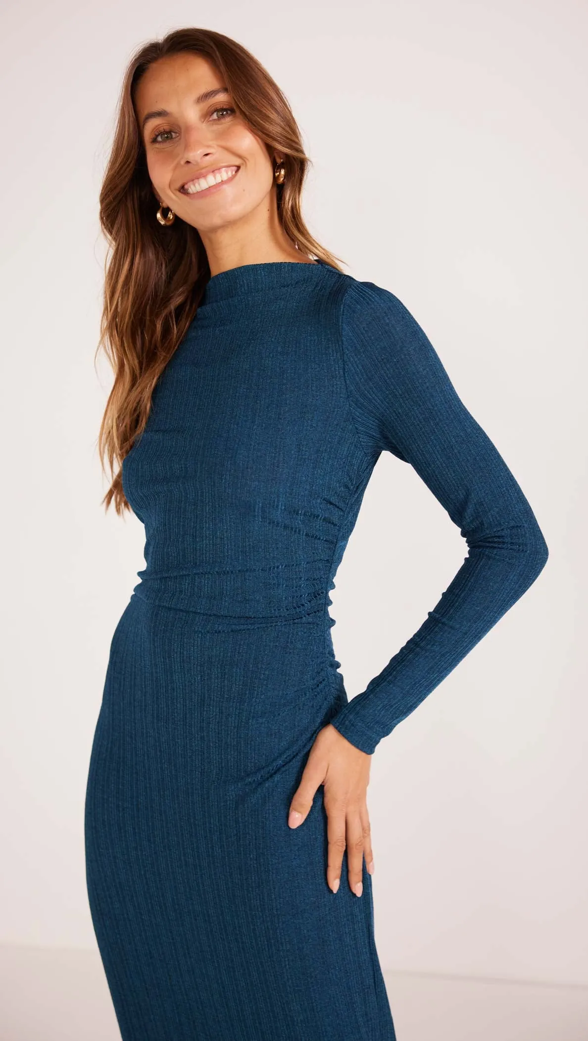 Aria Ruched Midi Dress - Final Sale sold by MINKPINK product image thumbnail 4
