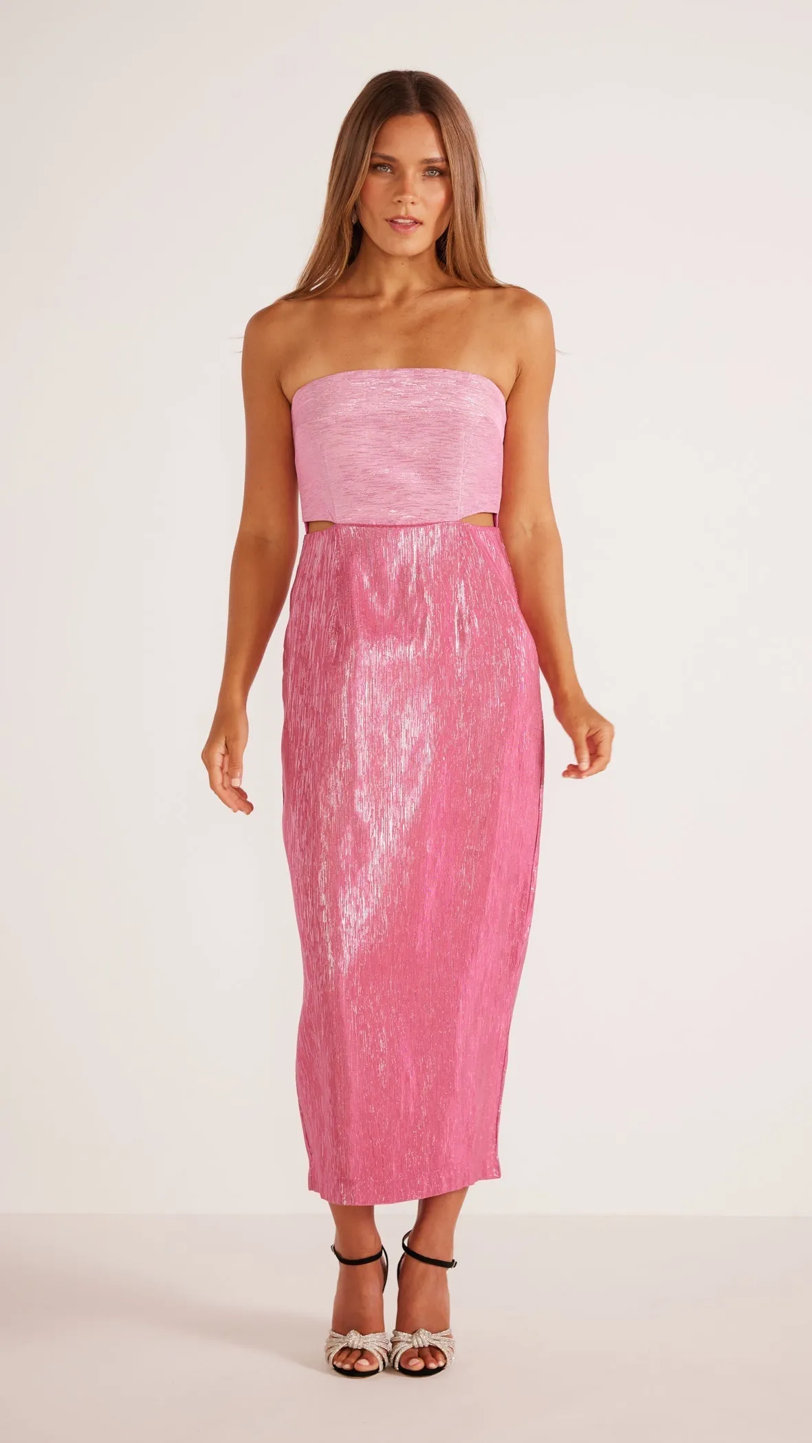 Vida Lurex Midi Dress sold by MINKPINK