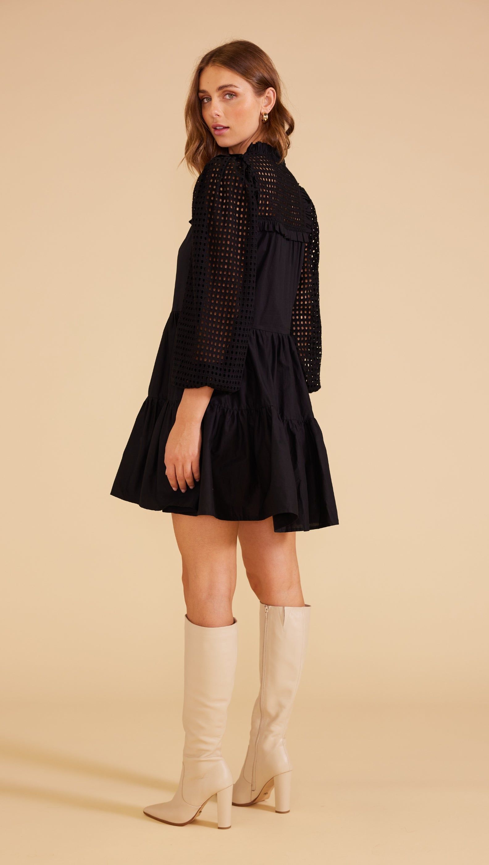 Lucia Broderie Mini Dress sold by MINKPINK product image thumbnail 4