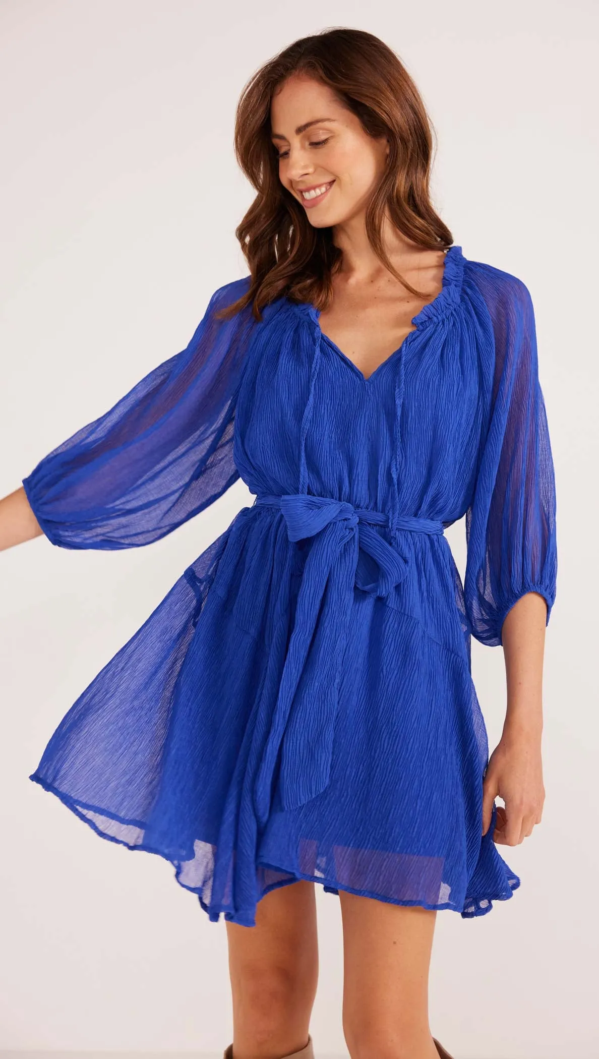 Lily Puff Sleeve Mini Dress sold by MINKPINK