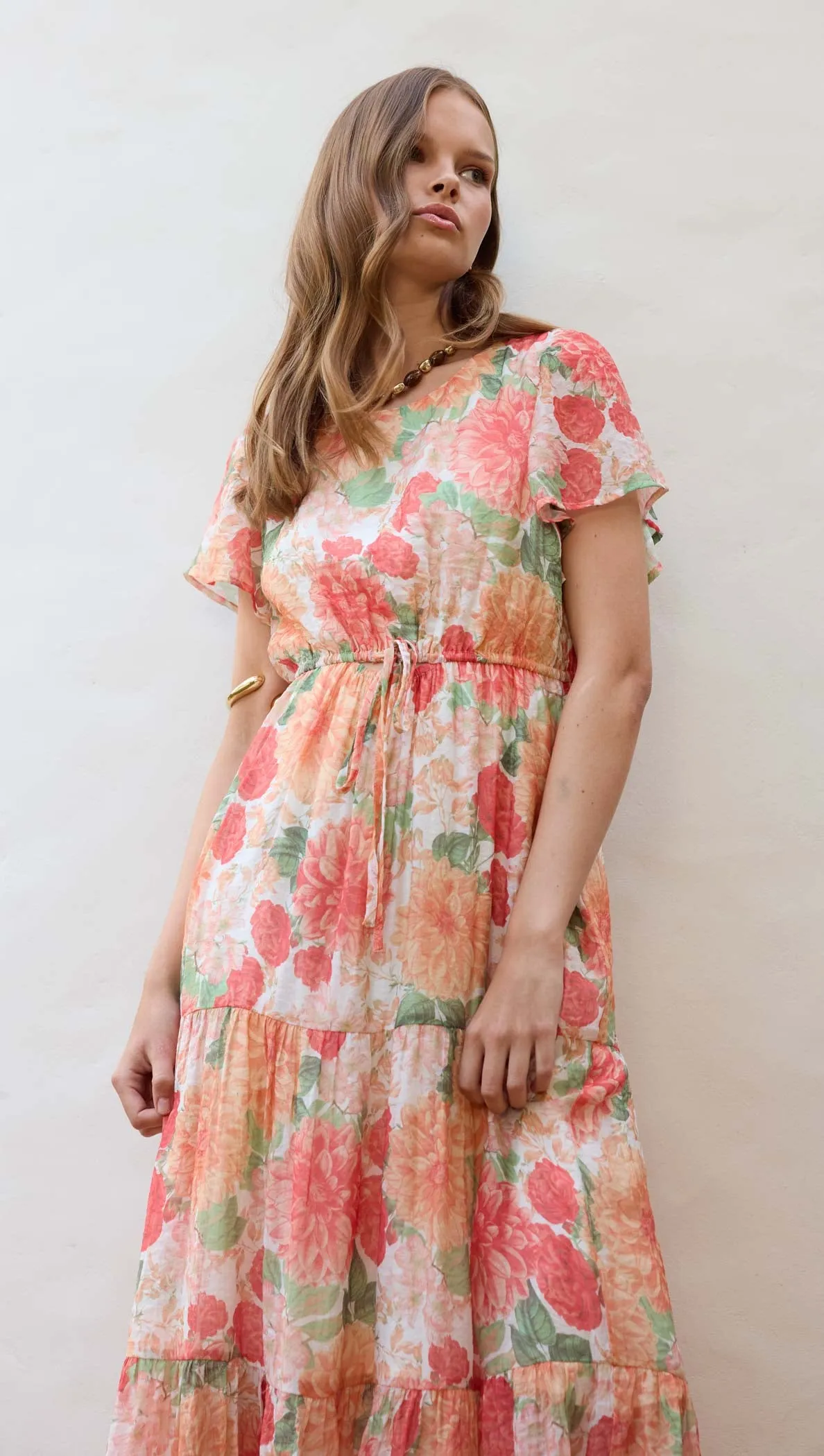 Aida Flutter Sleeve Midi Dress sold by MINKPINK product image thumbnail 2