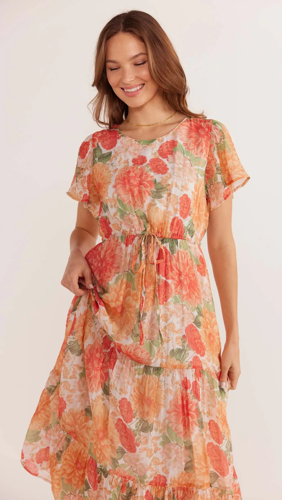 Aida Flutter Sleeve Midi Dress sold by MINKPINK product image thumbnail 4