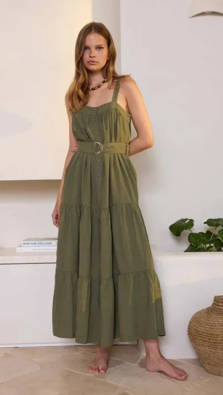 Amara Tiered Midi Dress - Final Sale sold by MINKPINK