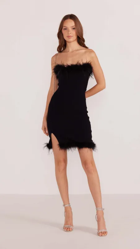 Aster Feather Trim Mini Dress - Final Sale sold by MINKPINK