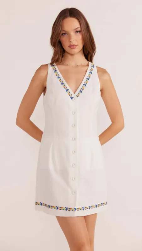 Elini Embroidered Mini Dress - Final Sale sold by MINKPINK